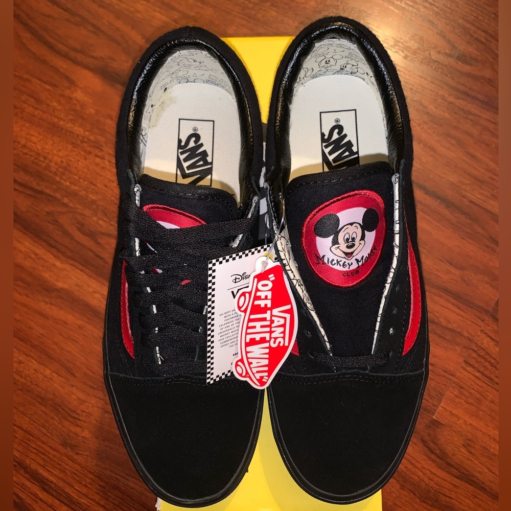Vans Old Skool Disney Mickey Mouse Club Black 9.0 Mens 10.5 Womens - Picture 6 of 9